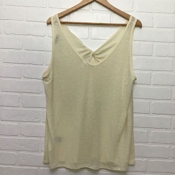 2/40$ Old Navy linen blend sleeve less top camisole in Large tank top butt… - Picture 8 of 15